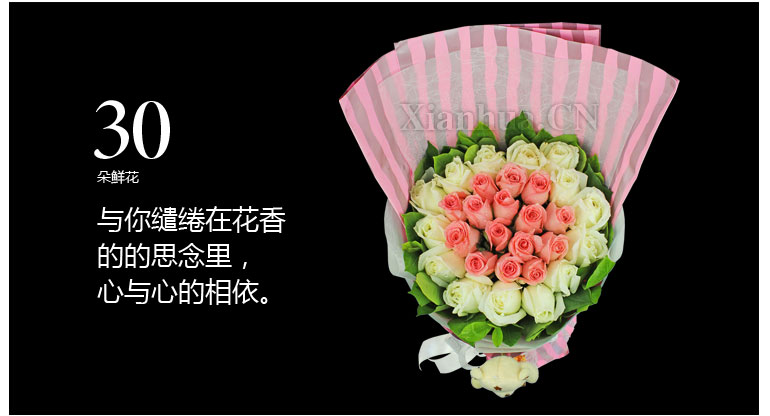 爱情亲情生日祝福道歉友情周年纪念 鲜花主材:              白玫瑰